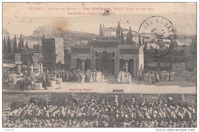 Spectacles - Opéra Théâtre Des Arènes Béziers - Orchestre - Les Esclaves - 1911 - Oper