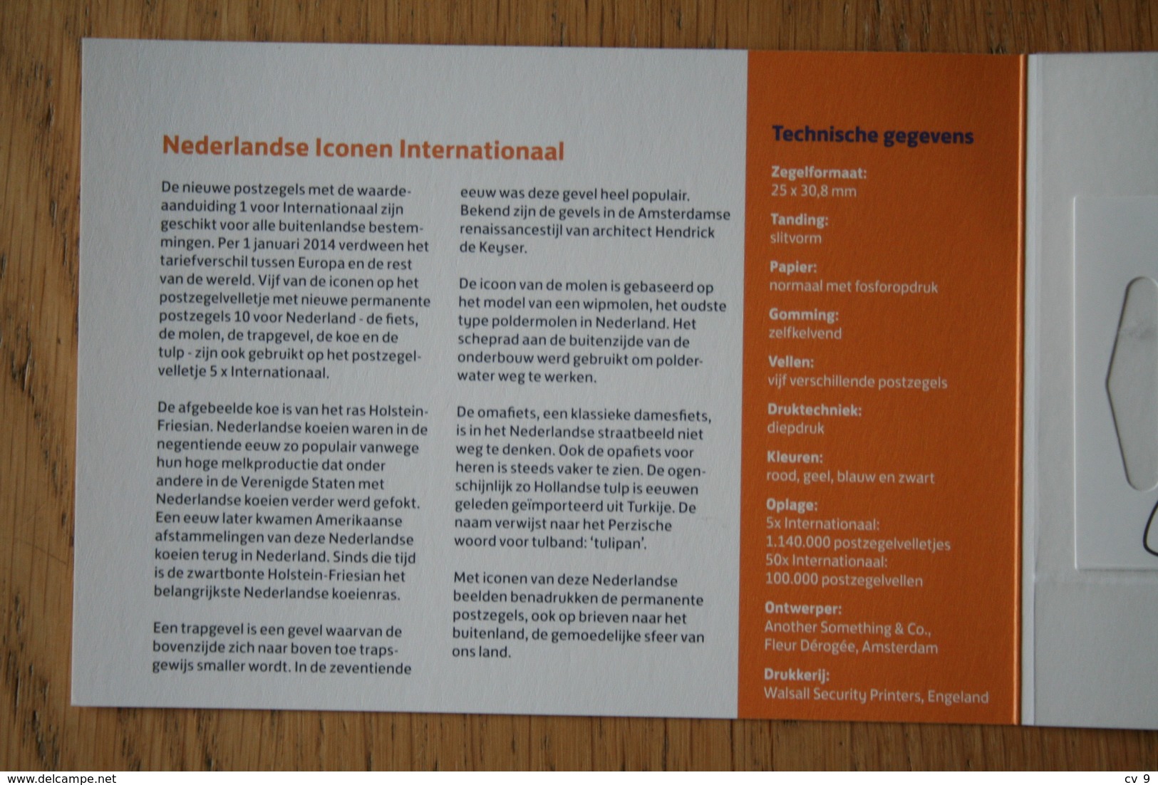 Dutch Symbols International Post PZM 495 Presentaion Pack 2014 POSTFRIS MNH ** NEDERLAND / NIEDERLANDE / NETHERLANDS - Unused Stamps