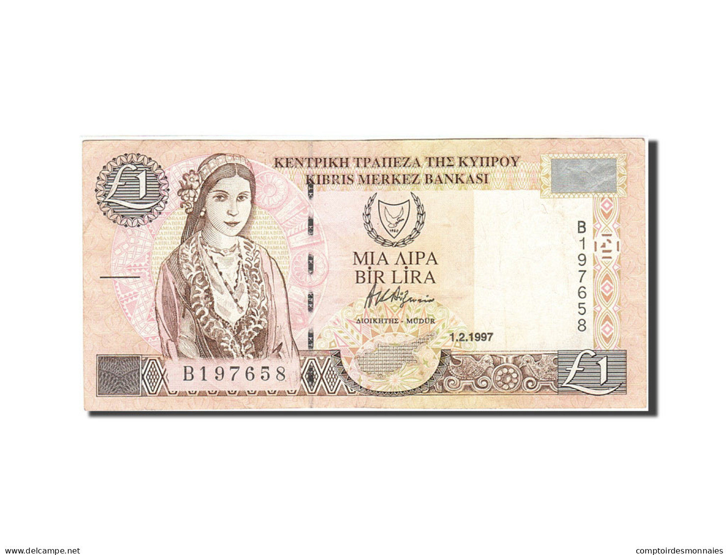 Billet, Chypre, 1 Pound, 1997, 1997-02-01, KM:57, TTB+ - Zypern