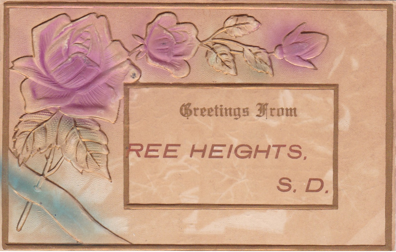 REE HEIGHTS , South Dakota , 1910 ; Flower Greetings - Other & Unclassified