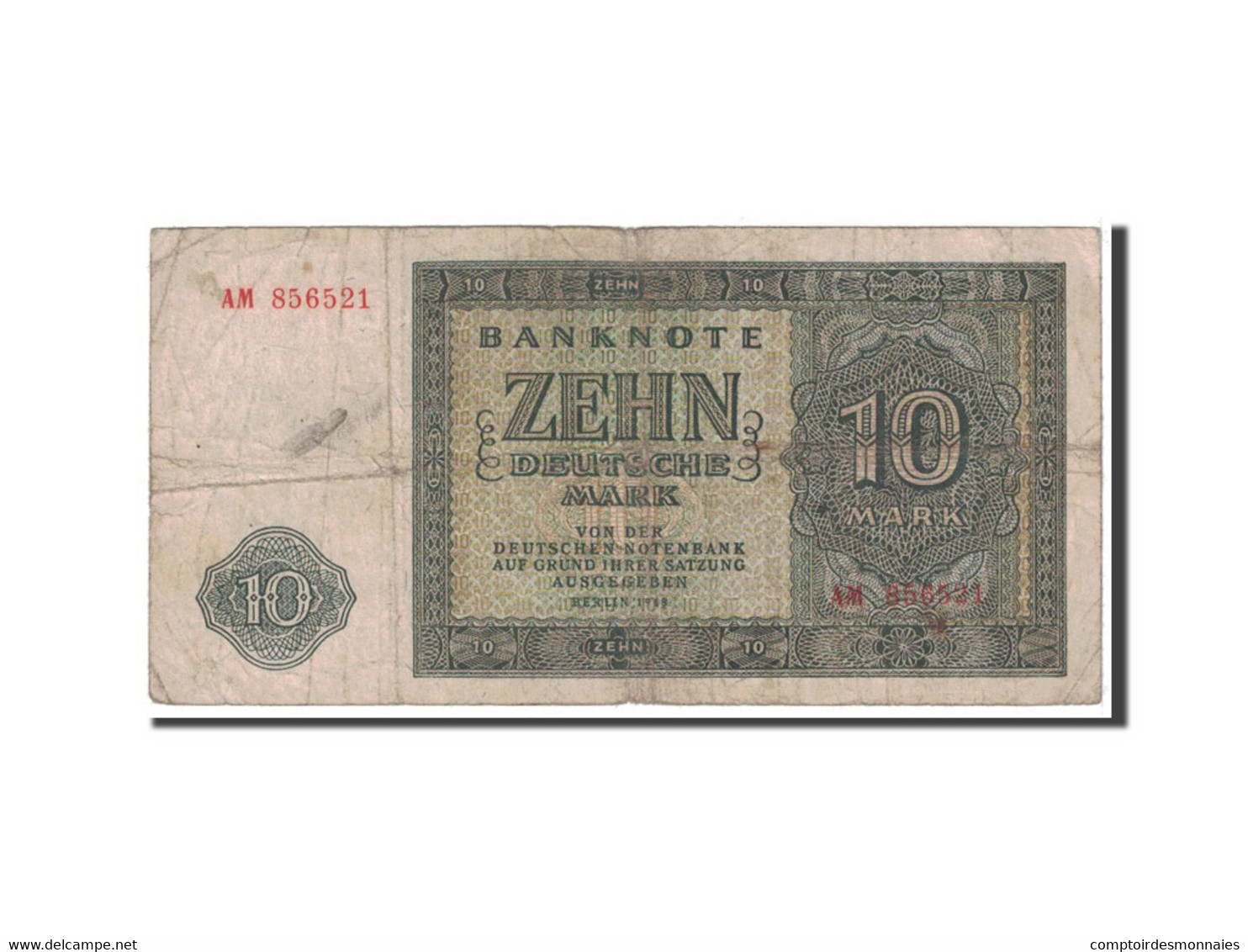 Billet, République Démocratique Allemande, 10 Deutsche Mark, 1948, Undated - 10 Mark
