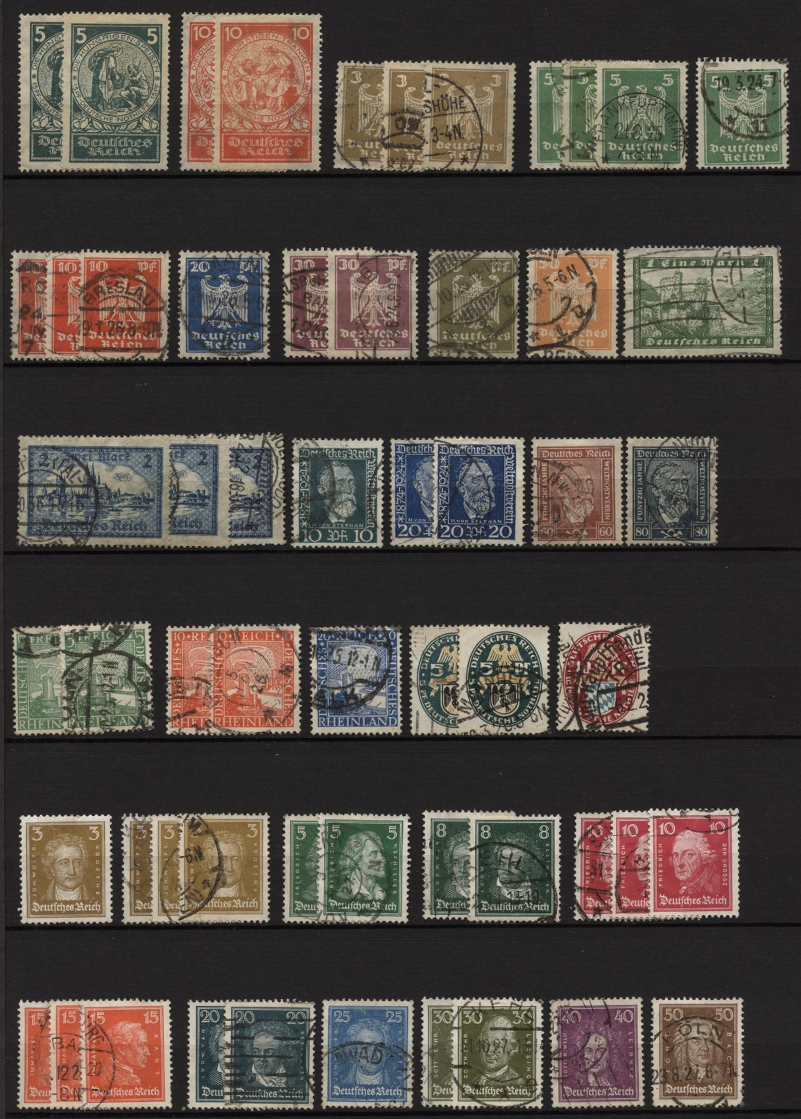 ALLEMAGNE Timbres  N°344/45 - 348 à 354 +349a -355/56 - 359 à 362 - 365 à 368 - 379 à 389  * Et Oblitérés Le Lot - Gebraucht