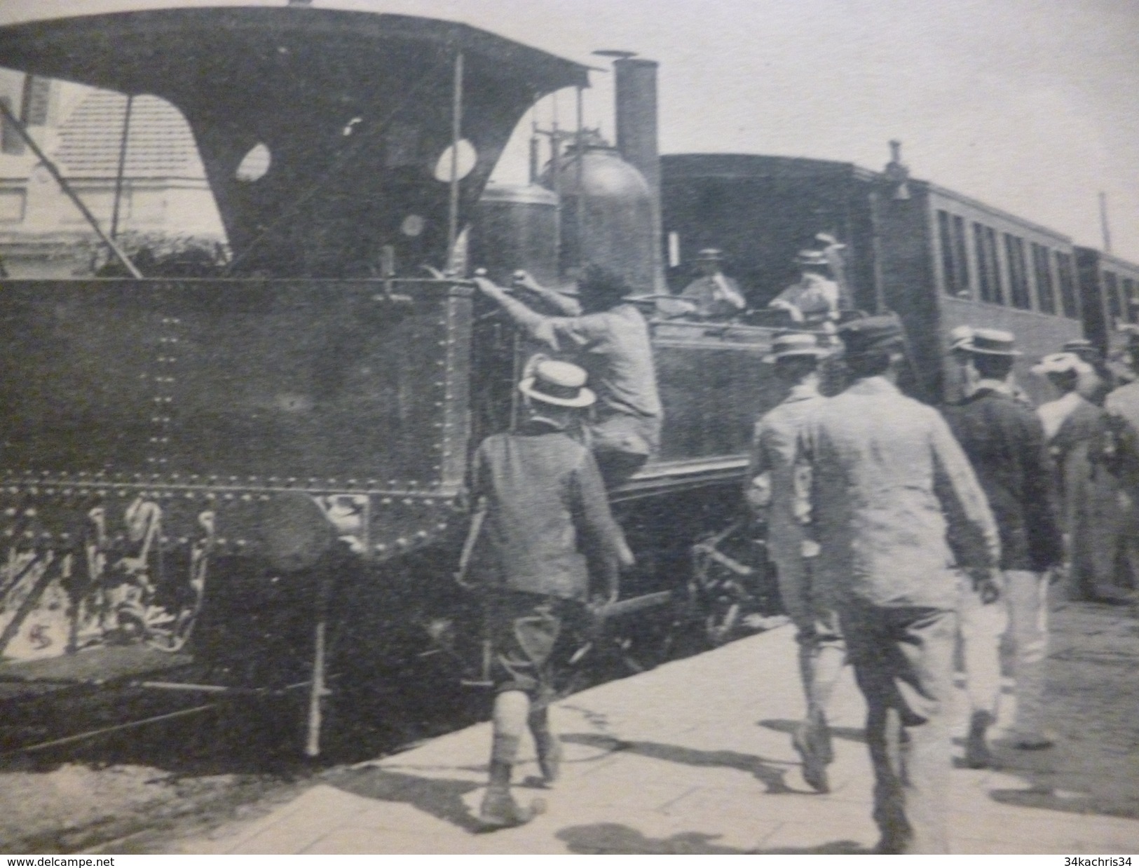 CPA 34 Hérault  Palavas Gare Départ D'un Train Montpellier - Palavas Les Flots