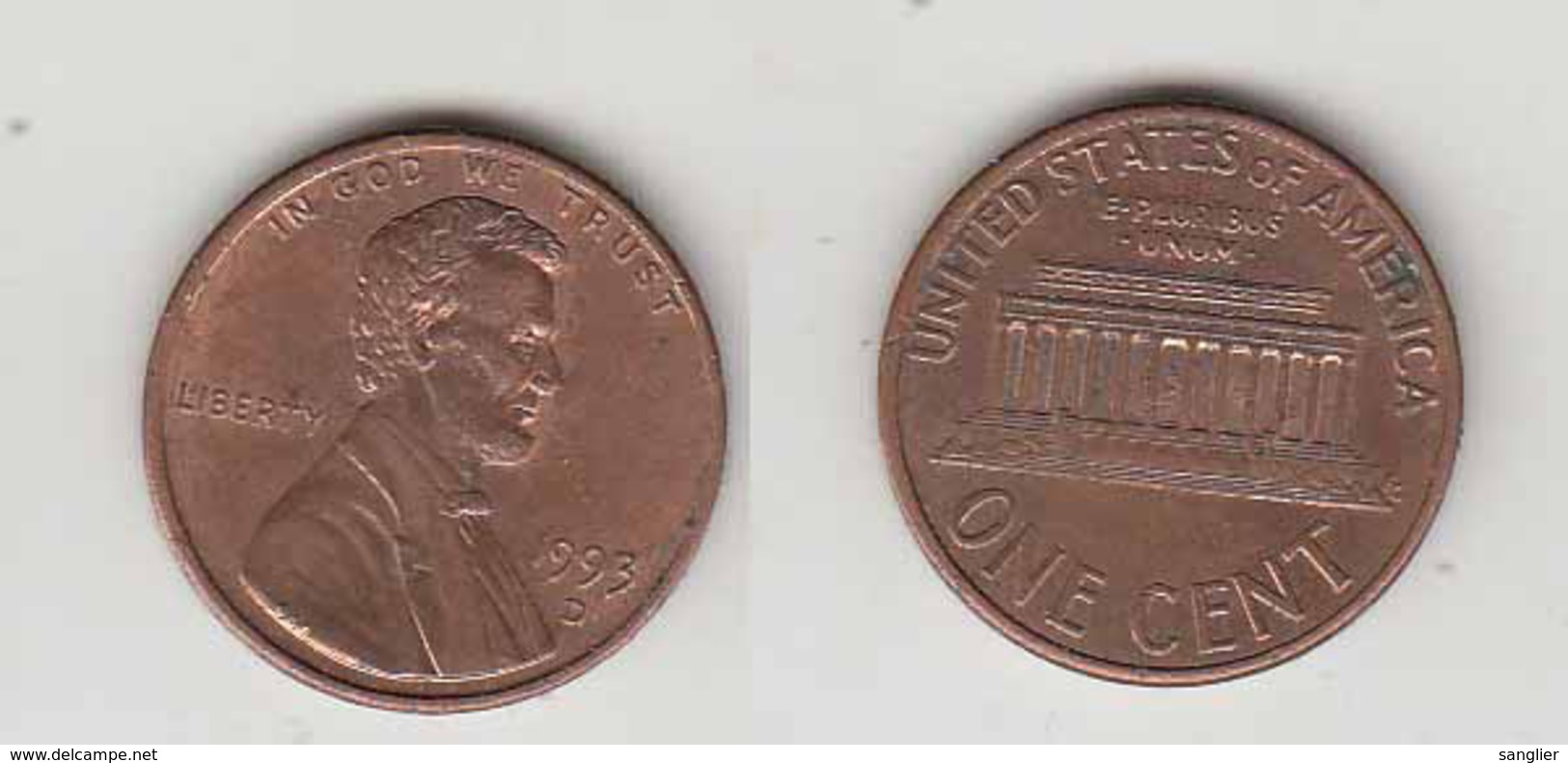 ONE CENT 1993 D - 1909-1958: Lincoln, Wheat Ears Reverse