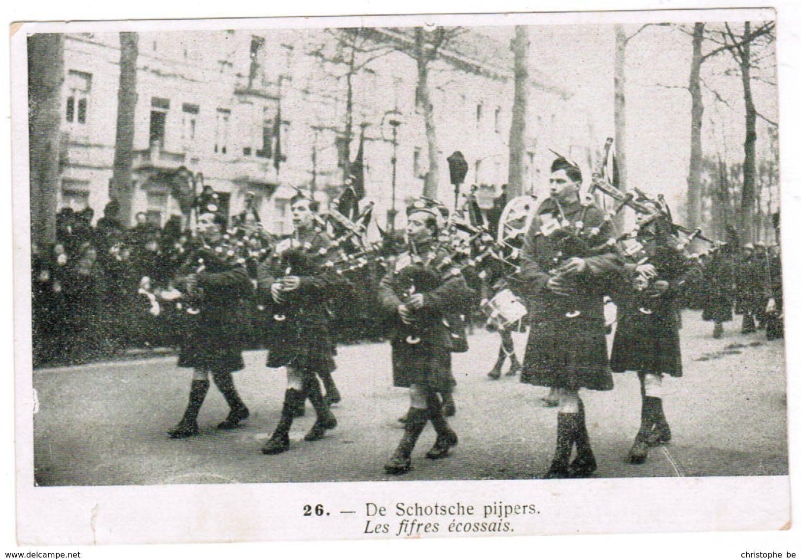 Oude Postkaart "schotse Pijpers" Les Fifres écossais, Scottish Pipers, Pipes, Doedelzak (pk32042) - Music