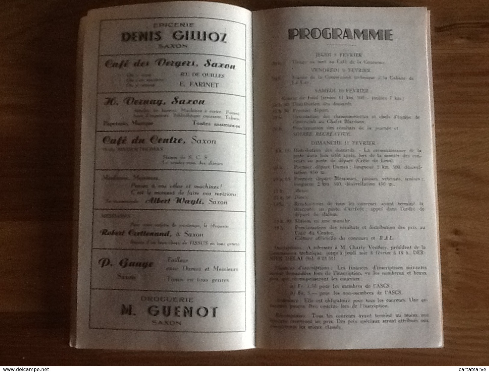 Saxon / Ancien Carnet De Fête Et Programme .1945 - Programmes