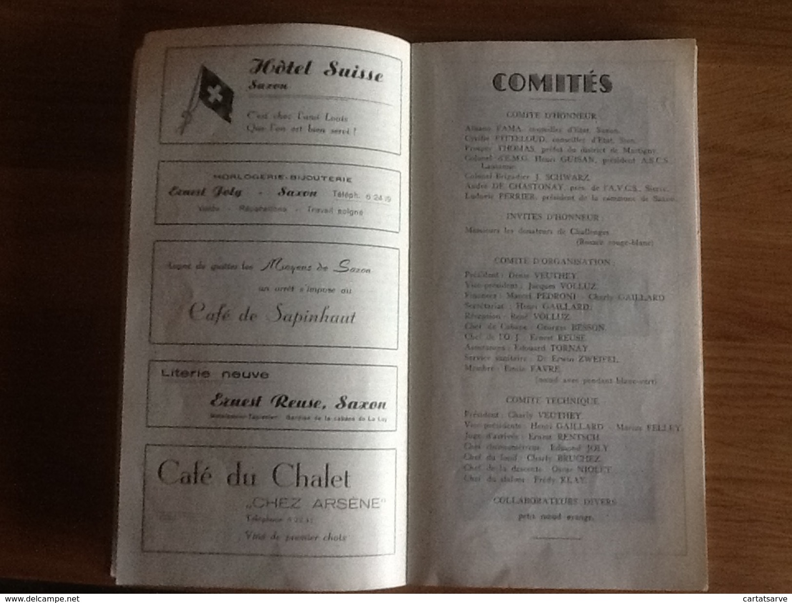 Saxon / Ancien Carnet De Fête Et Programme .1945 - Programmes