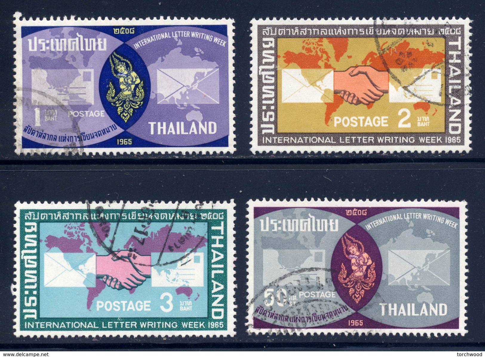 Thailand  Sc#  431-434  Used  Complete Set  1965 - Tailandia