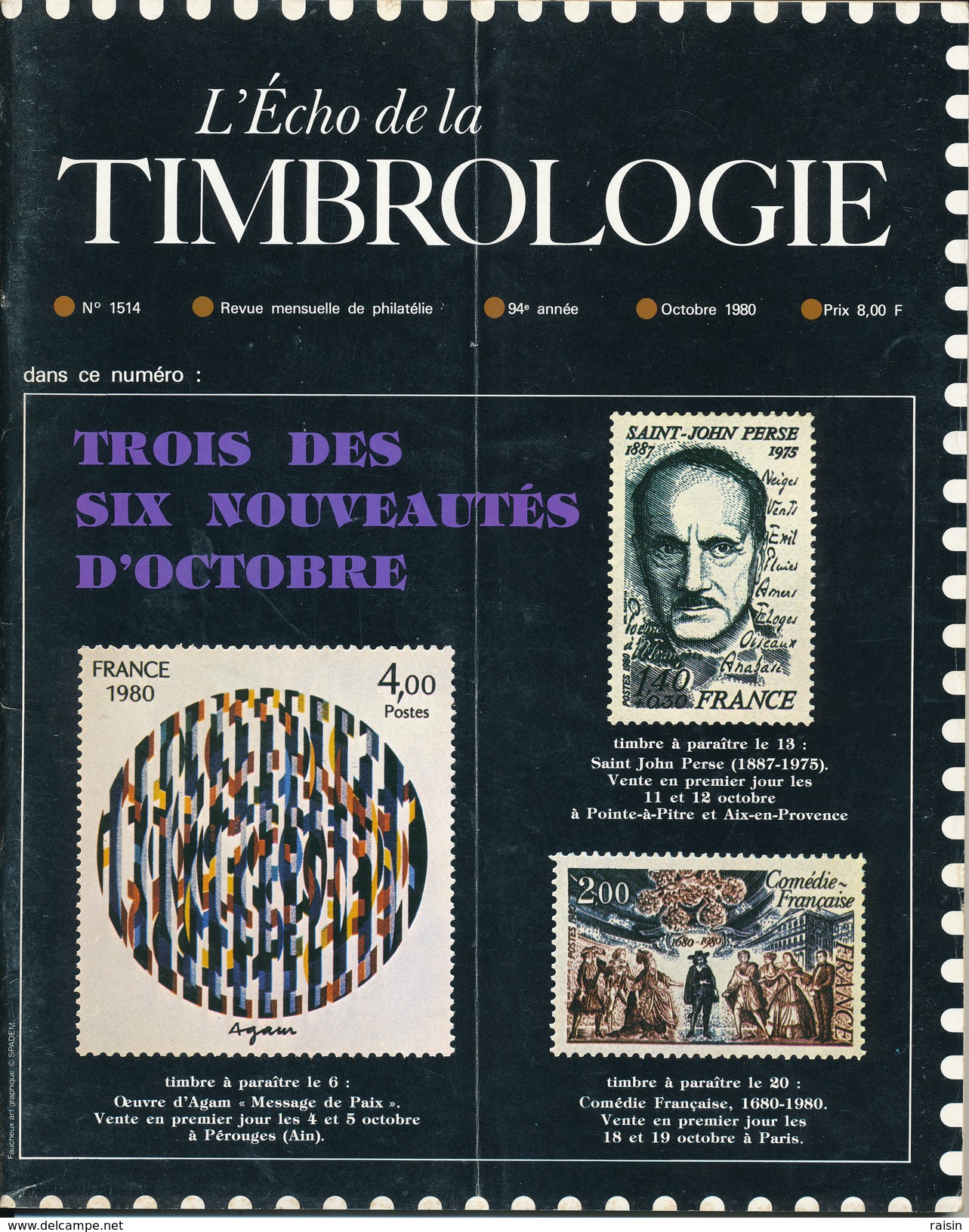 L'Echo de la Timbrologie année 1980 10 numéros