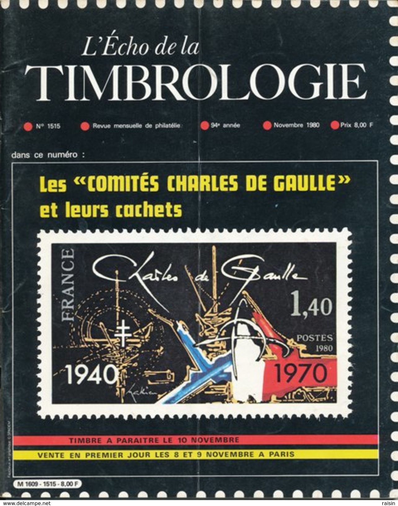 L'Echo de la Timbrologie année 1980 10 numéros