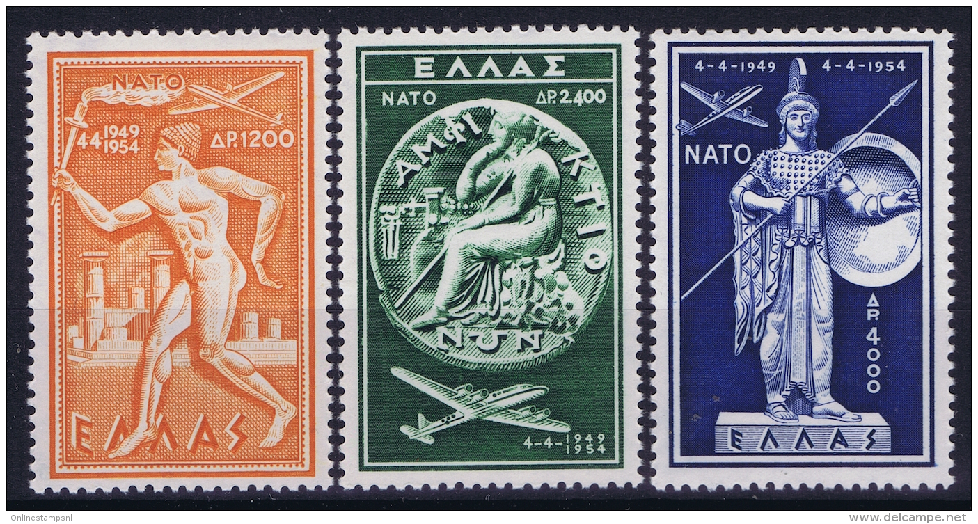 Greece: 1954  Mi 615 - 617  NATO  MNH/**/postfrisch/neuf Sans Charniere - Neufs