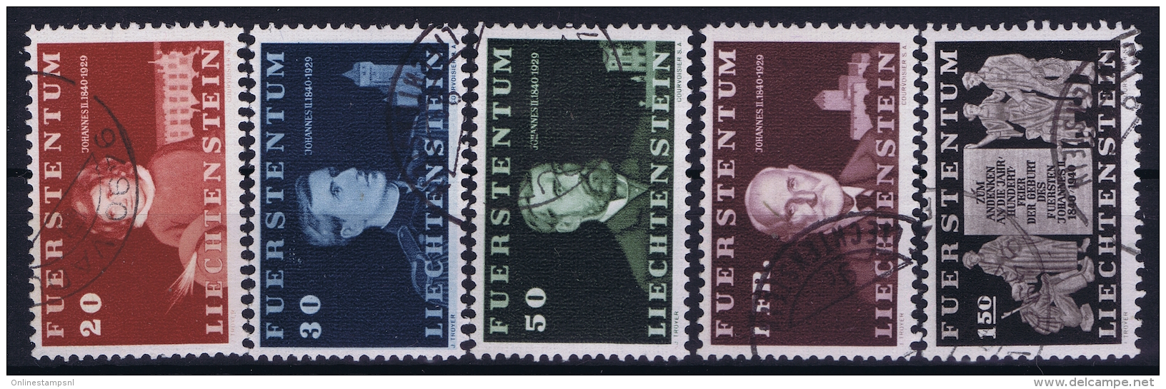 Liechtenstein: Mi Nr 186 - 190  Used Obl 1940  Part Set - Gebruikt