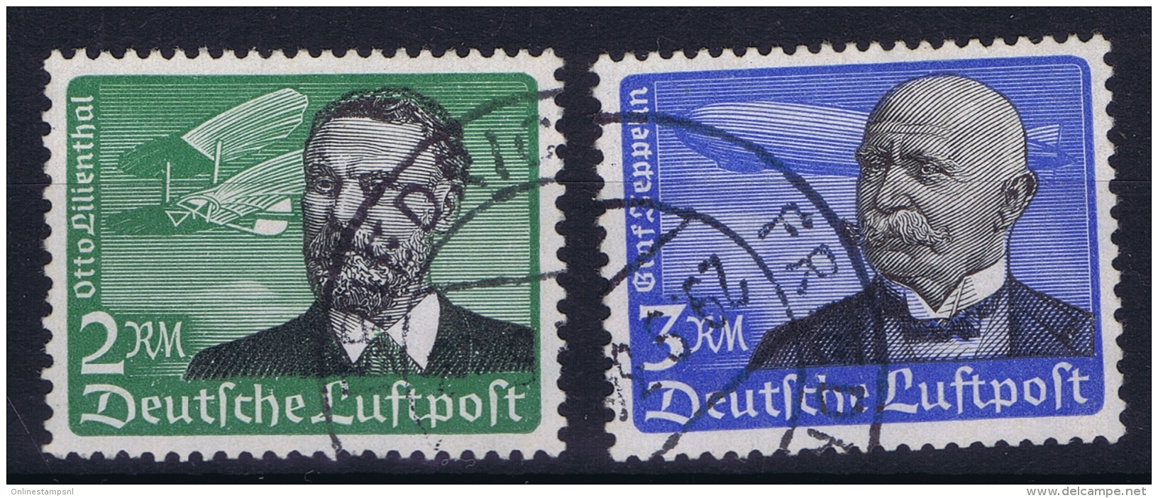 Reich: Mi Nr 538 - 539 Used Obl. 1934 - Luft- Und Zeppelinpost