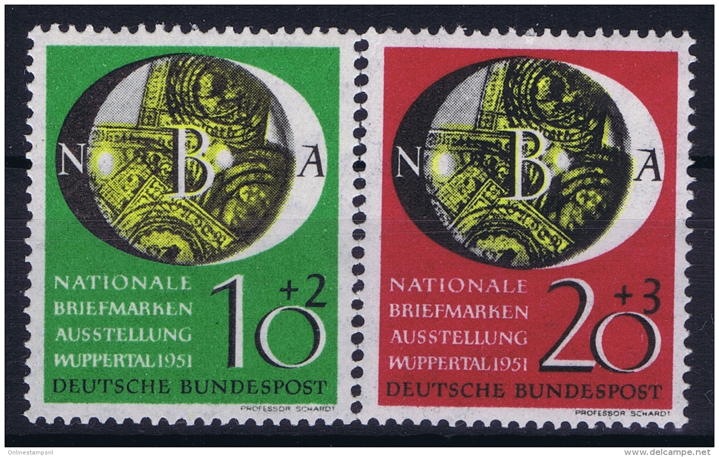 Deutschland: Mi 141 - 142 MNH/**/postfrisch/neuf Sans Charniere 1951 - Ungebraucht