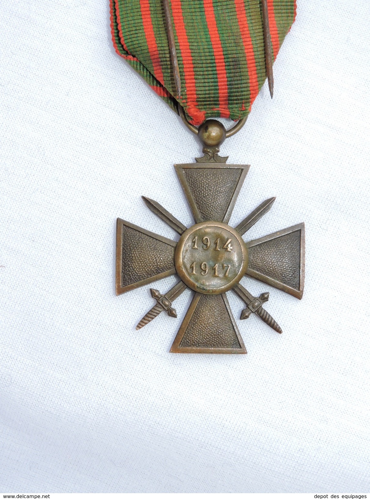 CROIX De GUERRE 1914-1917 + 2 CITATIONS Originale PAS Repro !! - France