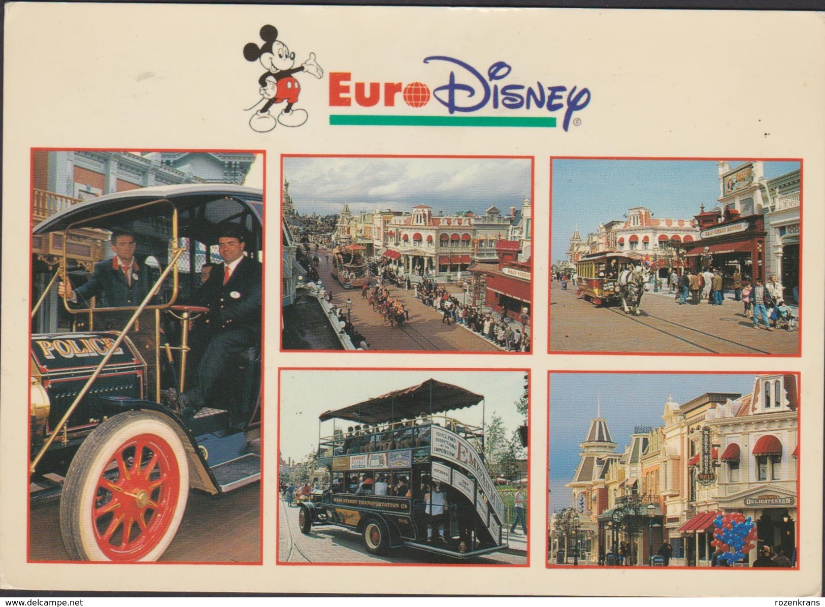 Grote Kaart 1993 EuroDisney Main Street USA FRANCE CPA Marne La Vallee - Autres & Non Classés