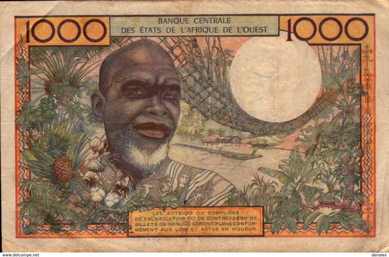 BCEAO   BILLETS 1000 FRANCS  Du 17-9-1959  Pick 4  RARE - États D'Afrique De L'Ouest