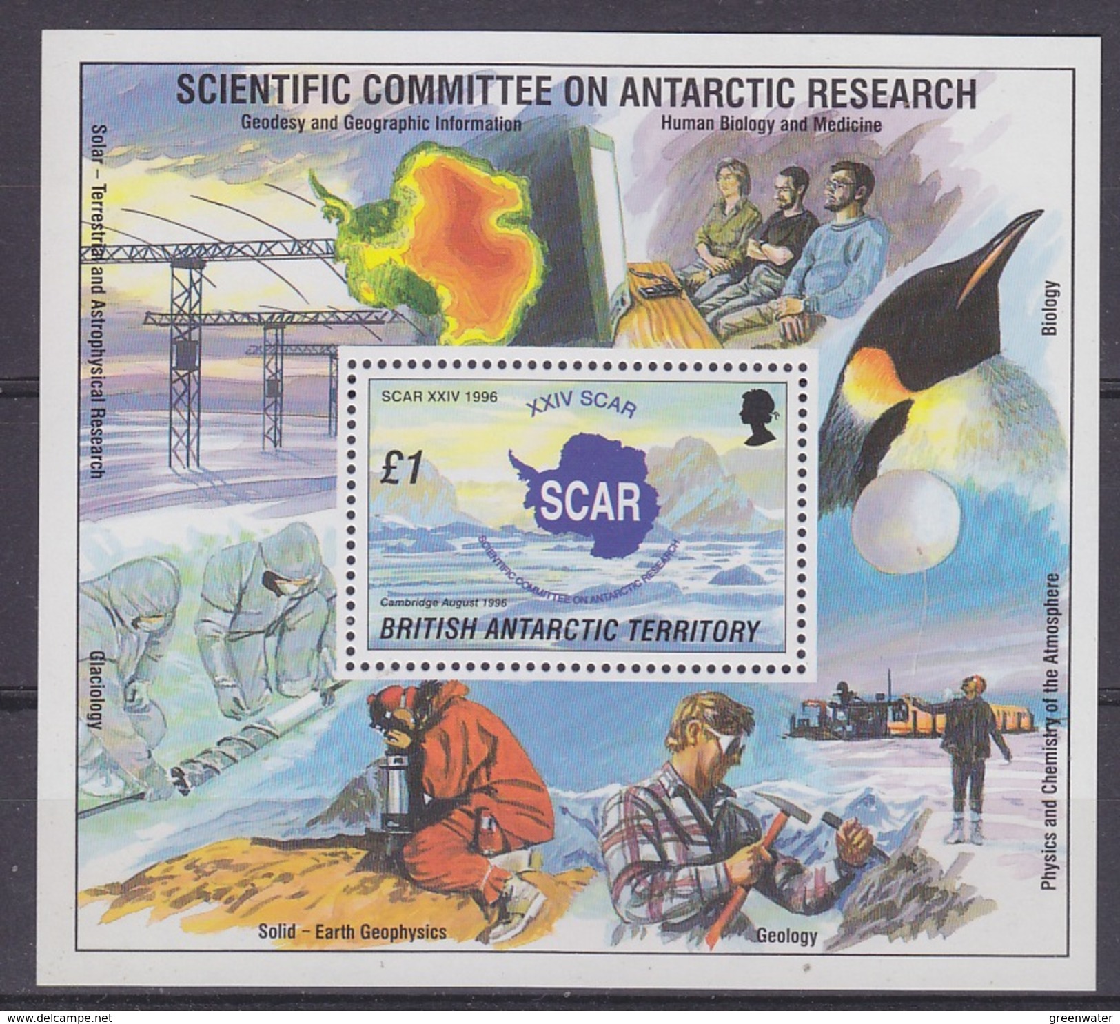 British Antarctic Territory 1996 Scar  M/s ** Mnh (34008) - Ongebruikt