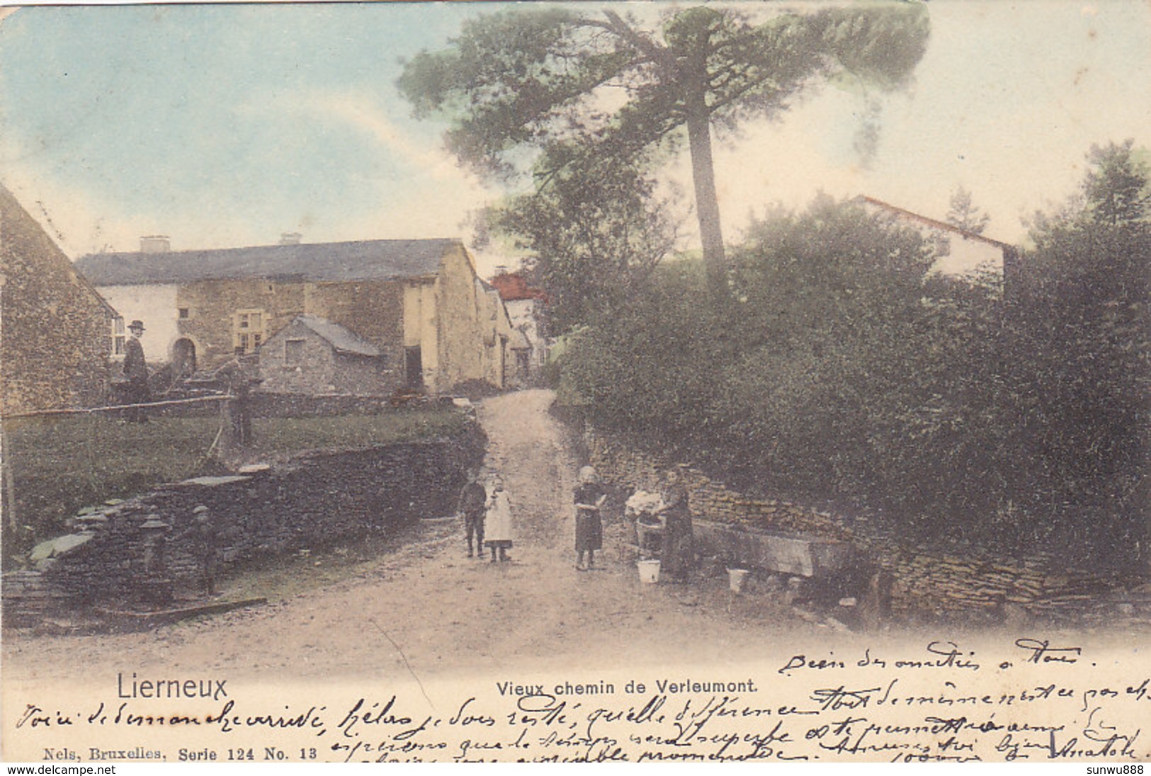 Lierneux - Vieux Chemin De Verleumont (animée, Colorisée, Précurseur, 1905) - Lierneux