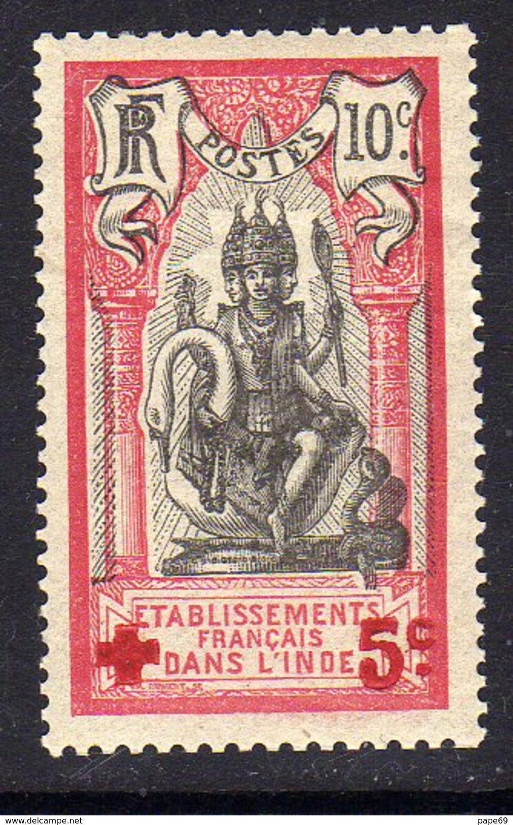 Inde N° 44 X  Au Profit De La Croix- Rouge, Trace De  Charnière Sinon TB - Unused Stamps