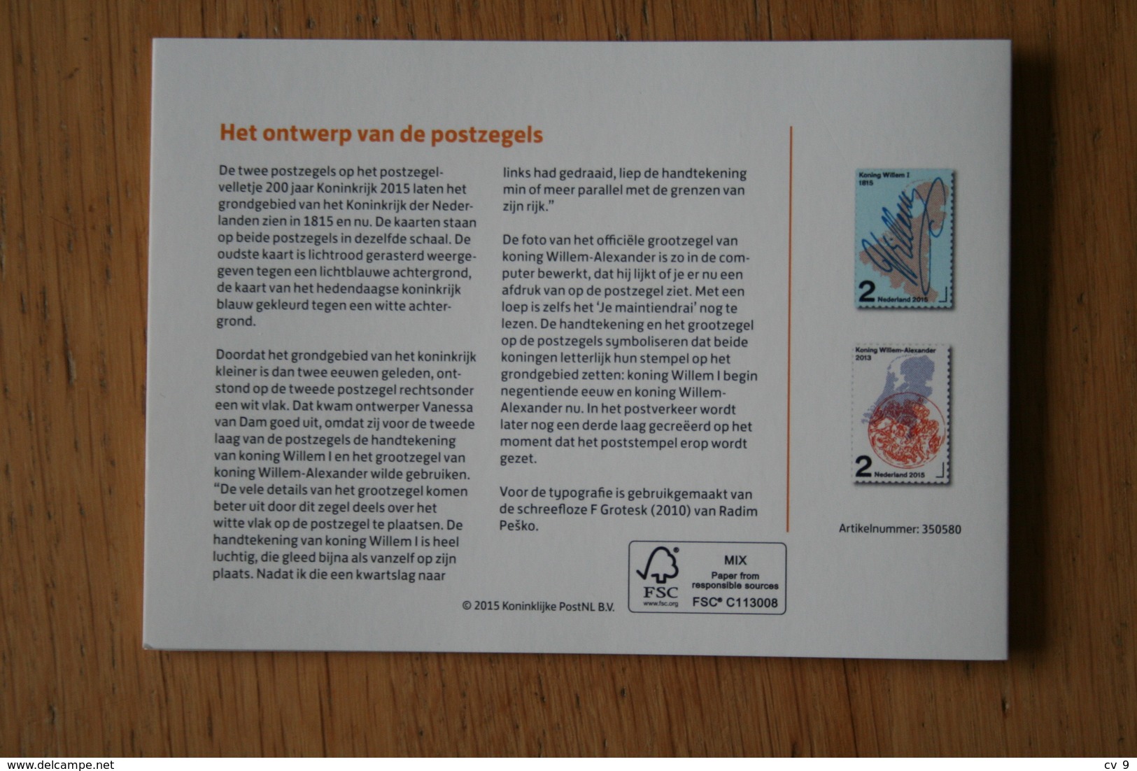 200 Years Kingdom King Queen Art PZM 515 Presentation Pack 2015 POSTFRIS MNH ** NEDERLAND NIEDERLANDE NETHERLANDS - Neufs