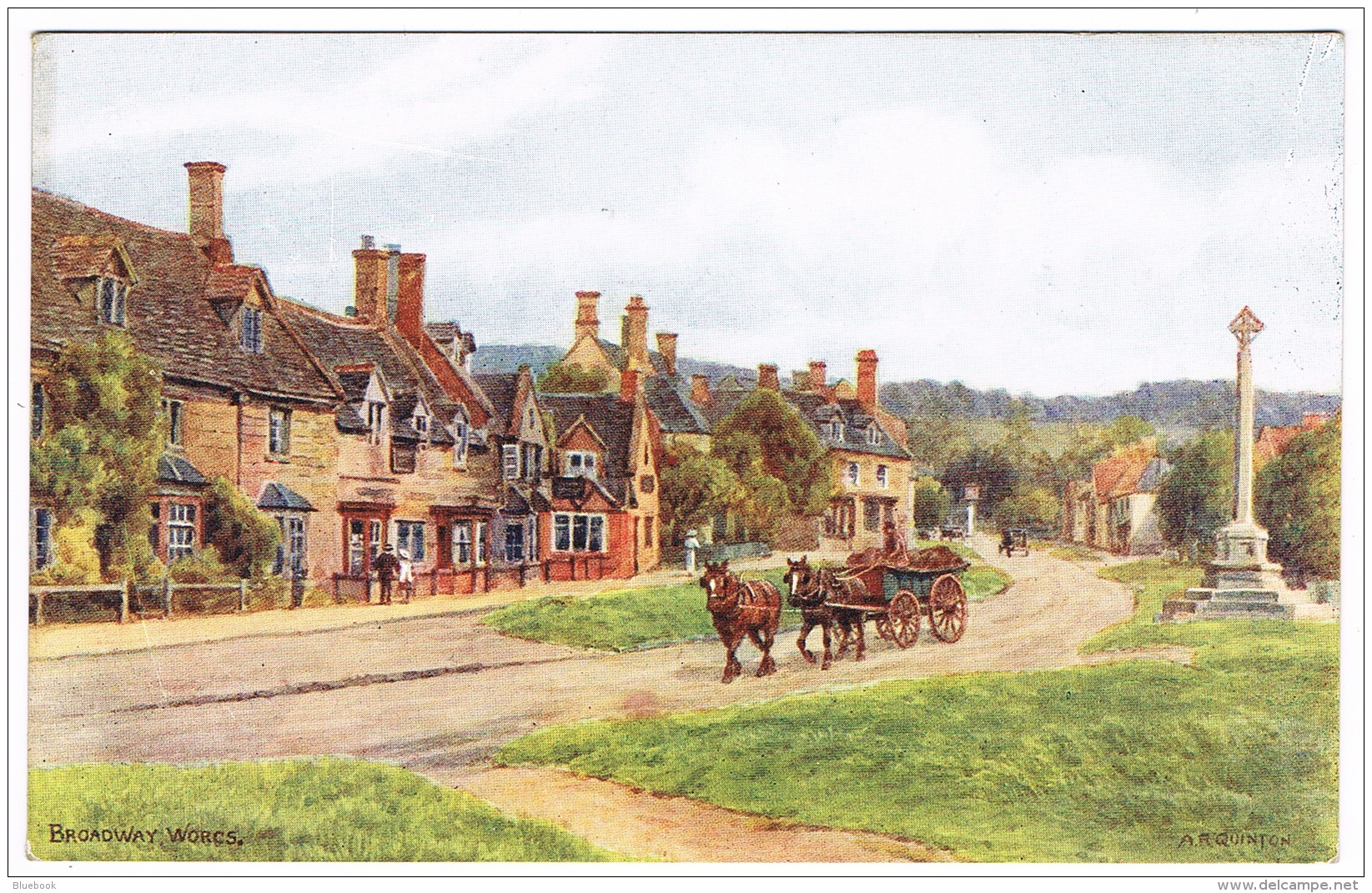 RB 1134 - J. Salmon ARQ A.R. Quinton Postcard - Horse &amp; Catr At War Memorial Broadway Worcestershire - Other & Unclassified