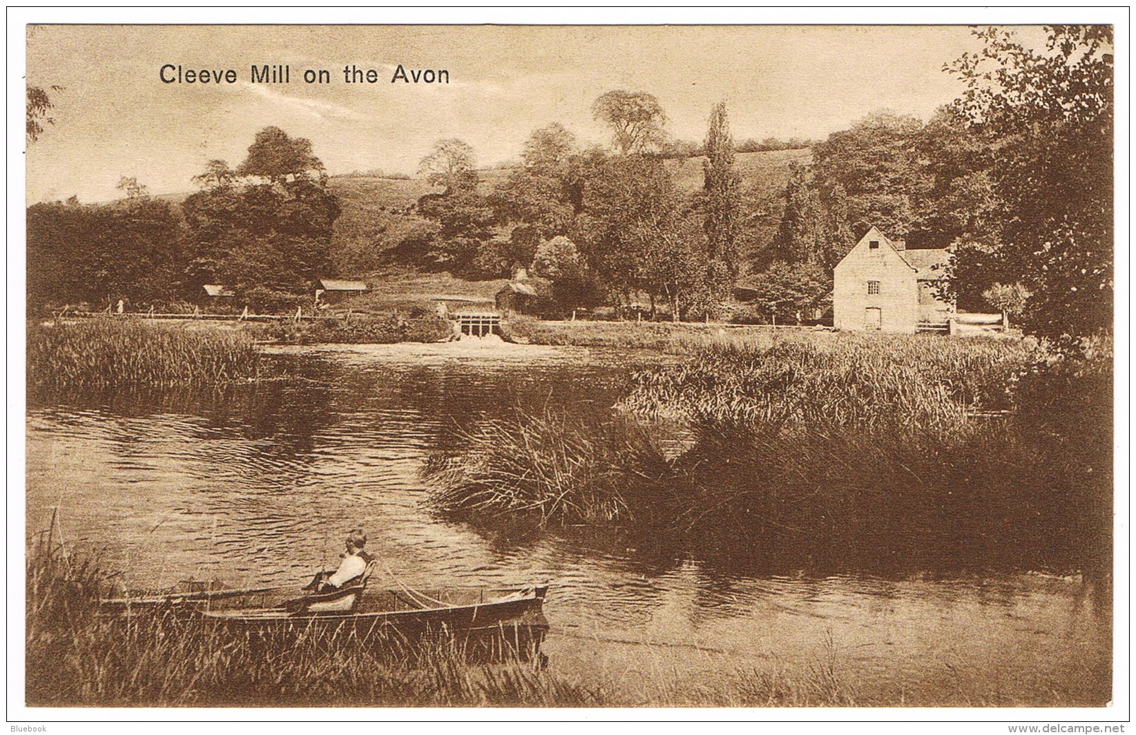 RB 1134 - Early Postcard - Rowing Boat &amp; Cleeve Prior Mill On The Avon - Worcestershire - Other & Unclassified