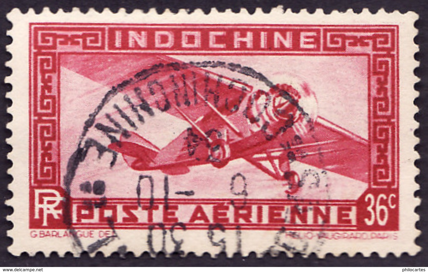 INDOCHINE    1933-38   -   PA   8  - Oblitéré - Poste Aérienne