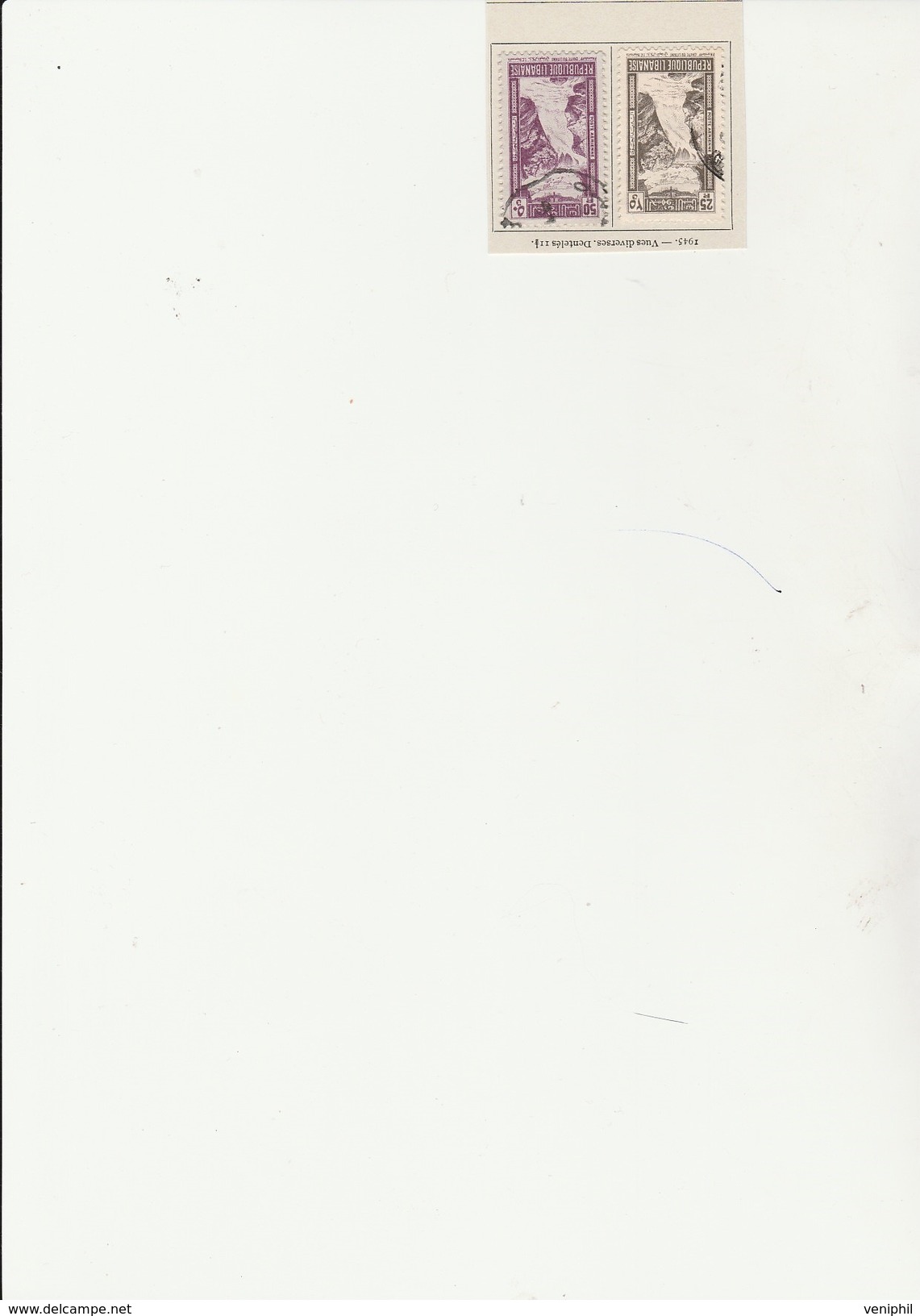 GRAND LIBAN - POSTE AERIENNE  N° 97 ET 98 OBLITERE - ANNEE 1945 - Poste Aérienne