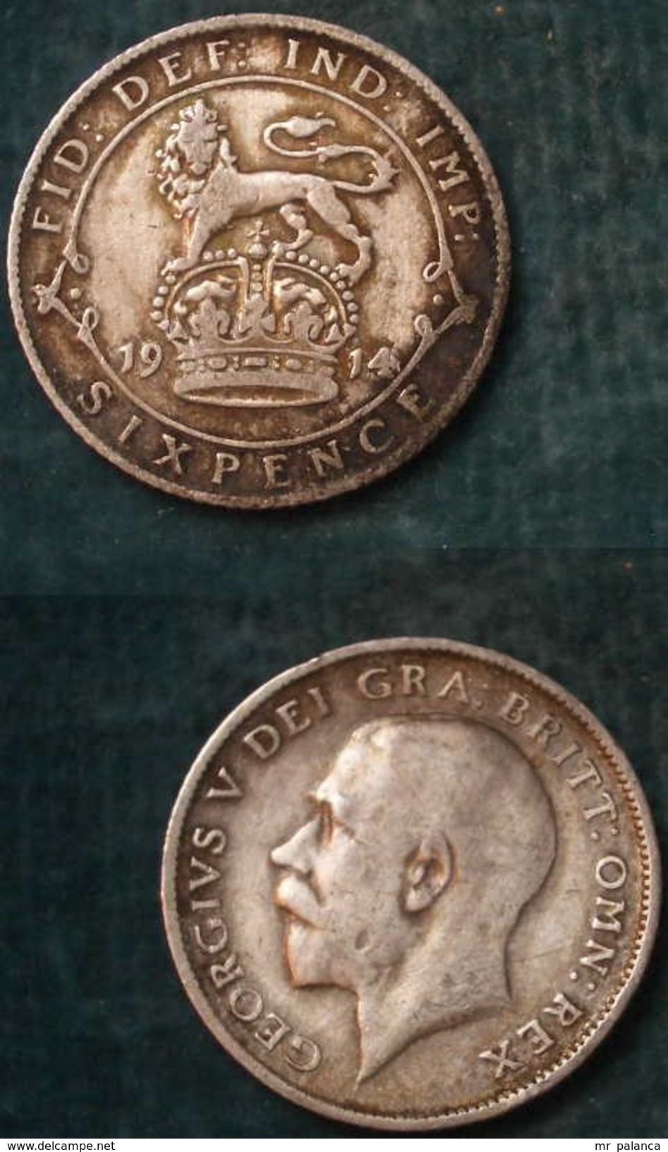 M_p> Gran Bretagna 6 Pence 1914 In Argento - Ottimi Rilievi E Bella Patina - H. 6 Pence