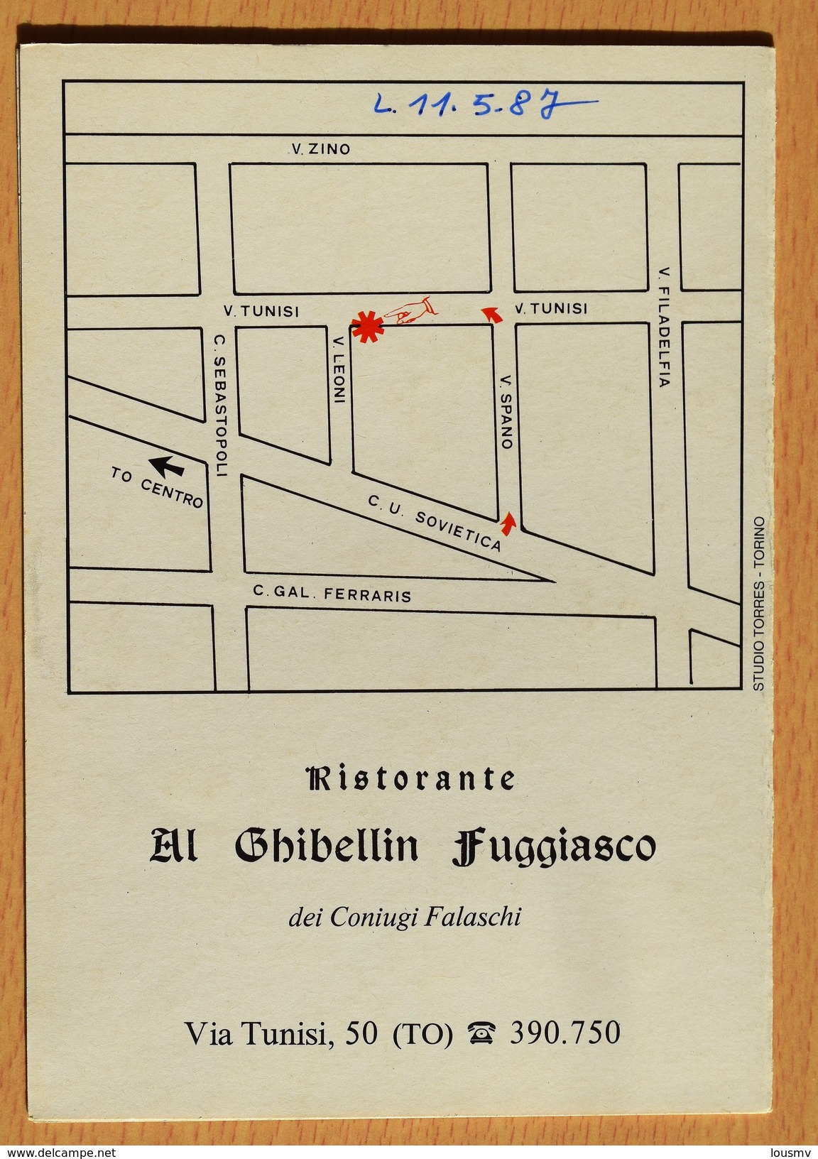 Torino - Al Ghibellin Fuggiasco - Ristorante - Via Tunisi - (n°7190) - Wirtschaften, Hotels & Restaurants