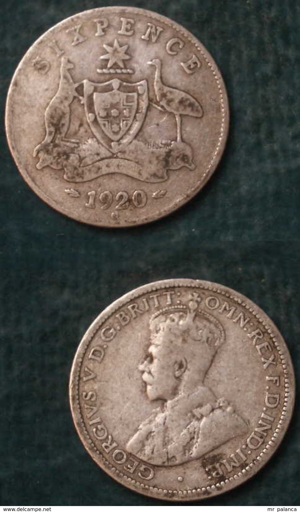 M_p> Australia Six 6 Pence 1920 M In Argento - Moneta NON COMUNE - Sixpence