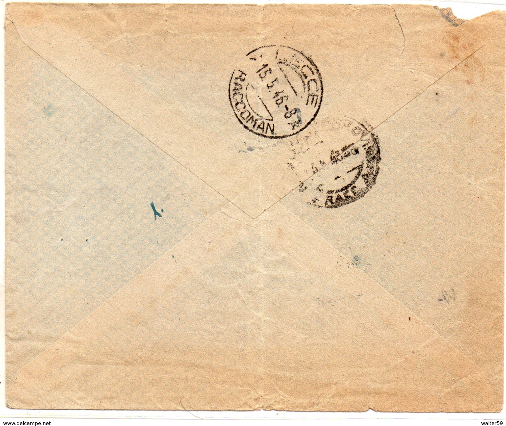 1946 Italy Italien Italia Raccomandata 10.5.1946 Vg SARZANA X Lecce R-Brief Registered Letter 2scans Cenno Piega Centro - Storia Postale