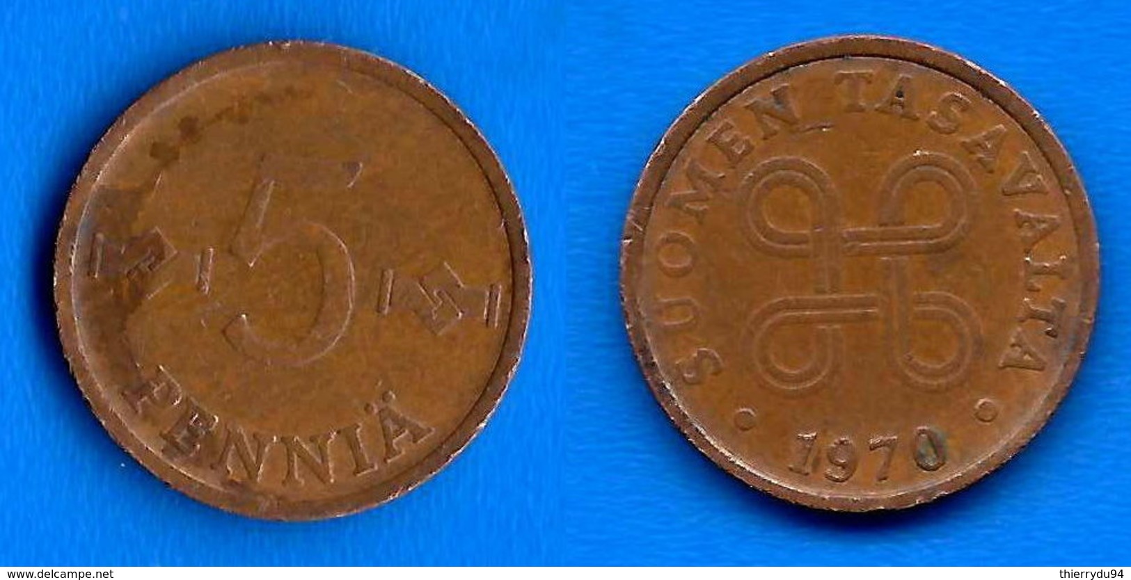 Finlande 5 Pennia 1970 Finland Penni Non Euro Paypal Skrill Bitcoin OK - Finlande