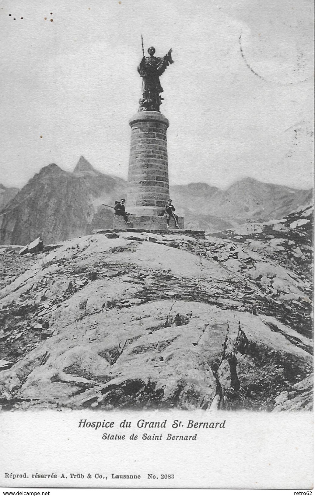 GRAND ST. BERNARD &rarr; Statue De Saint Bernard Anno 1908 - Autres & Non Classés