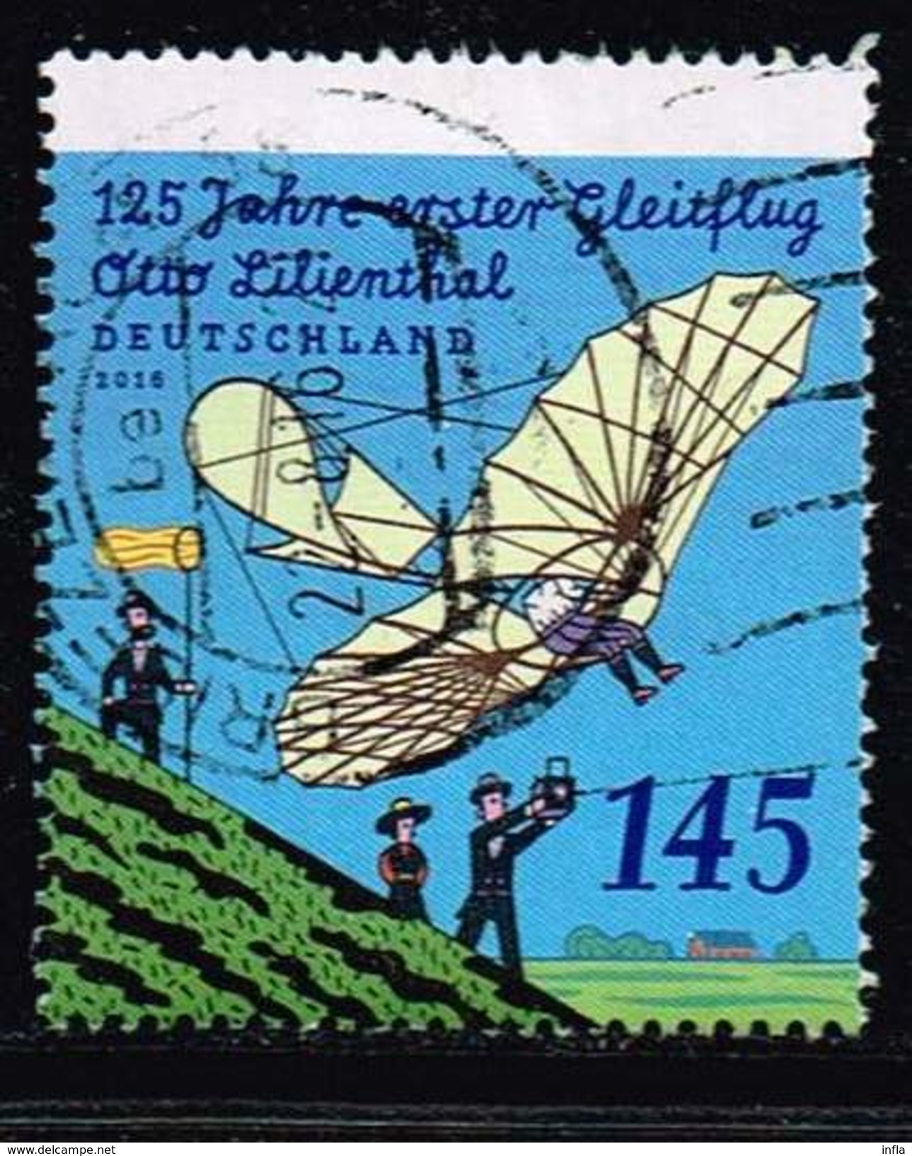 Bund 2016, Michel# 3254 O 125. Jahrestag Des 1. Fluges - Otto Lilienthal - Gebraucht