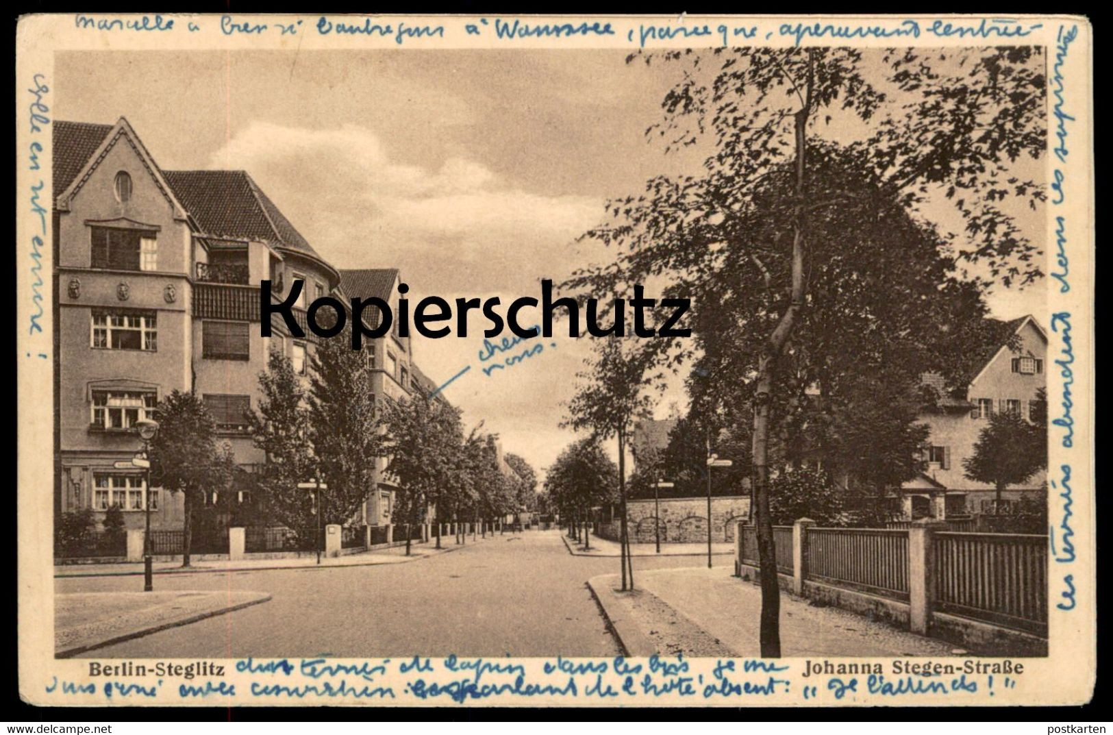 ALTE POSTKARTE BERLIN STEGLITZ JOHANNA STEGEN-STRASSE STEGENSTRASSE Cpa Postcard AK Ansichtskarte - Steglitz