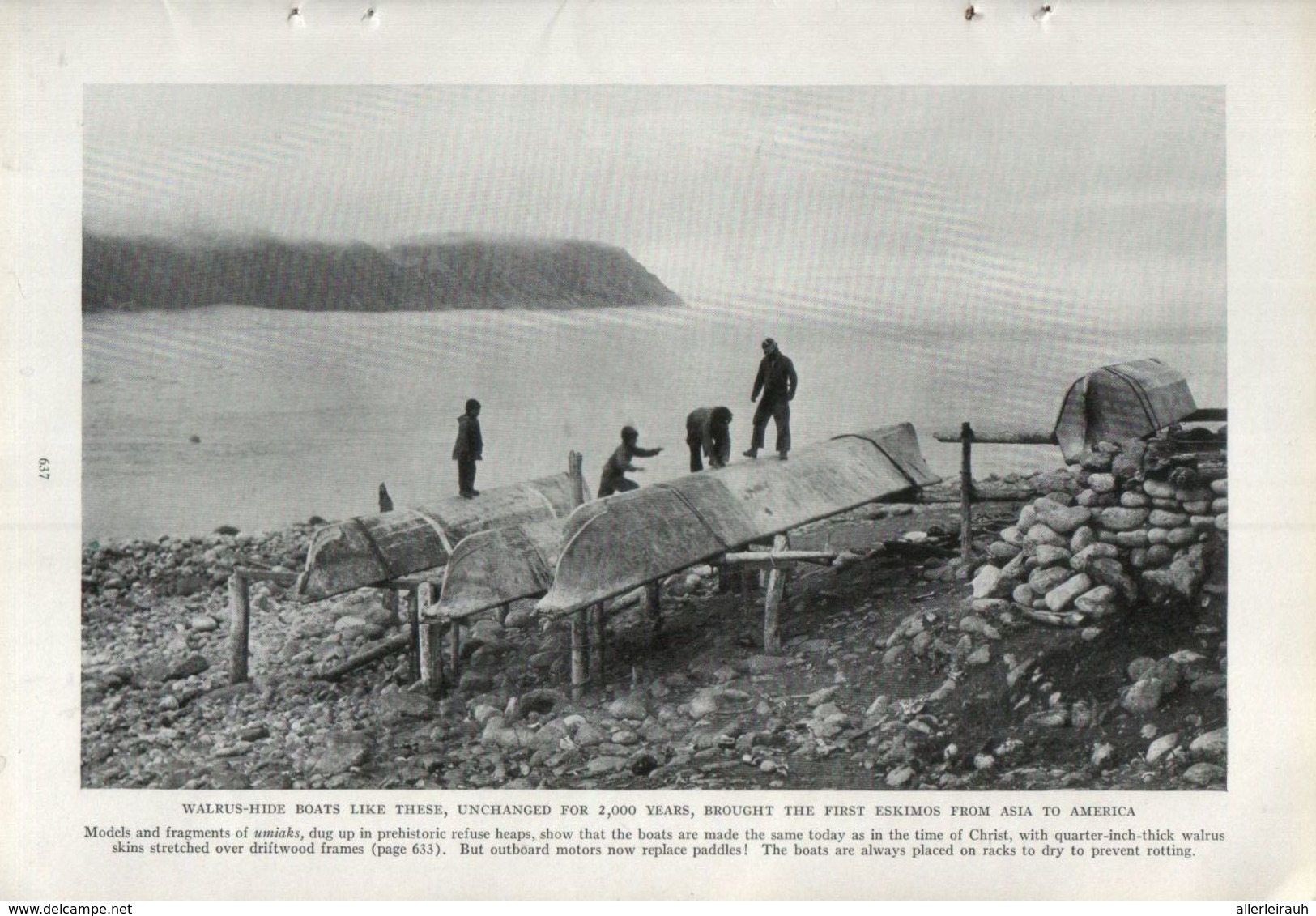 Walrus-Hide Boats Like These, Unchanged For 2000 Years  /Druck, Entnommen Aus Zeitschrift/1939 - Ohne Zuordnung