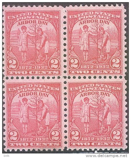 Mi 347** ARBOR DAY 4BL - Unused Stamps