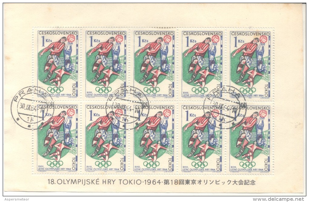 CZECHOSLOVAKIA - CESKOSLOVENSKO - CECOSLOVACCHIA 1964 SUMMER OLYMPIC GAMES TOKYO  OLIMPIADAS DE VERANO 64  FOOTBALL - Summer 1964: Tokyo
