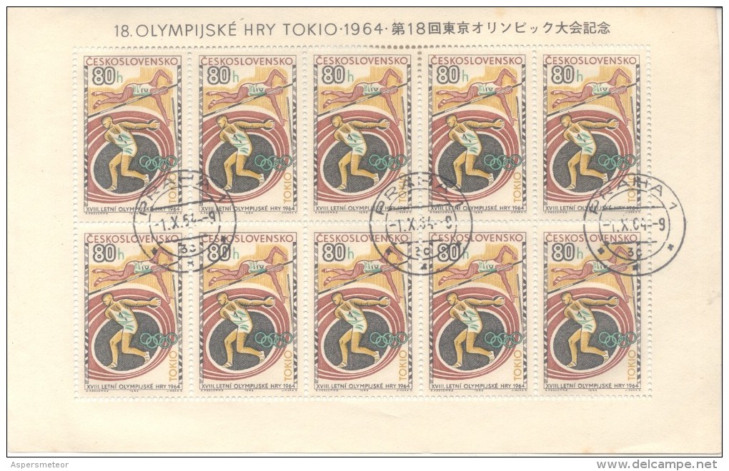 CZECHOSLOVAKIA - CESKOSLOVENSKO - CECOSLOVACCHIA 1964 SUMMER OLYMPIC GAMES TOKYO  OLIMPIADAS DE VERANO 64  ATHLETISME - Sommer 1964: Tokio