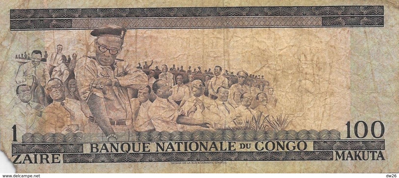 Billet Banque Nationale Du Congo - Un Zaïre Ou Cent Makuta - 2-1-1967 - Alphabet Z 699264 - République Démocratique Du Congo & Zaïre