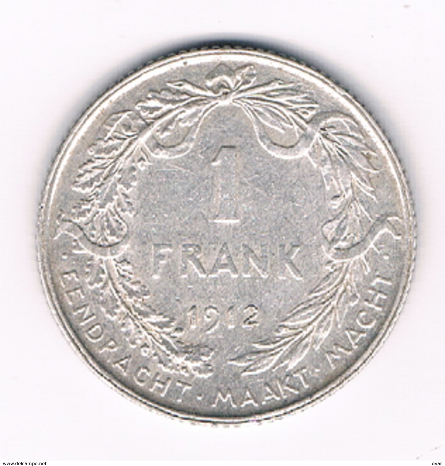 1 FRANK 1912 VL BELGIE /212B/ - 1 Franc