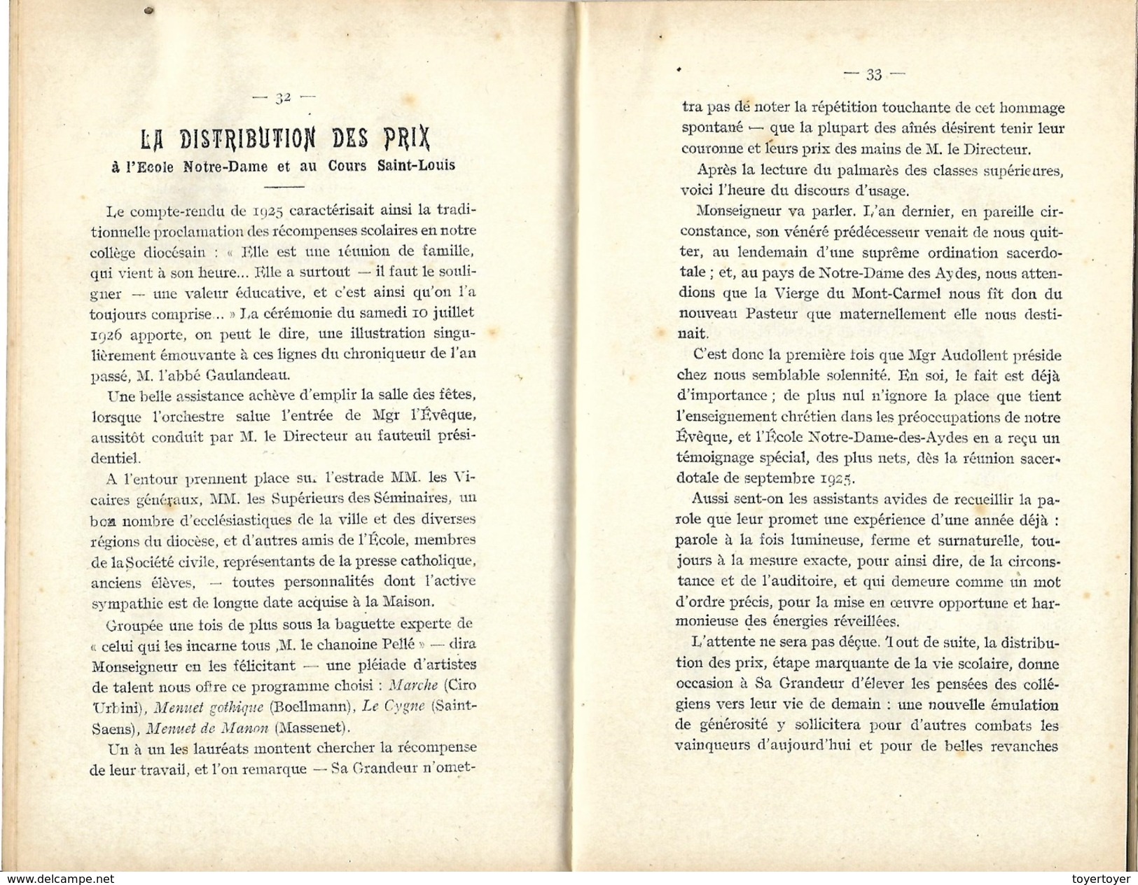 D 171 Recueil De L'Association Amicale Des Anciens Elèves De L'Ecole Notre Dame Des Aydes à Blois En 1926 - Autres & Non Classés