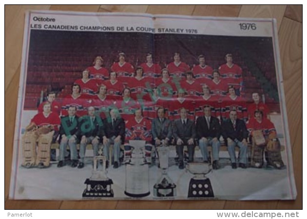 Poster 40 X 28 Cm Plastifié  -World Hockey Champions Stanley Cup And Prince Of Wales Cup Winners 1955-1956 Hockey - Sports D'hiver