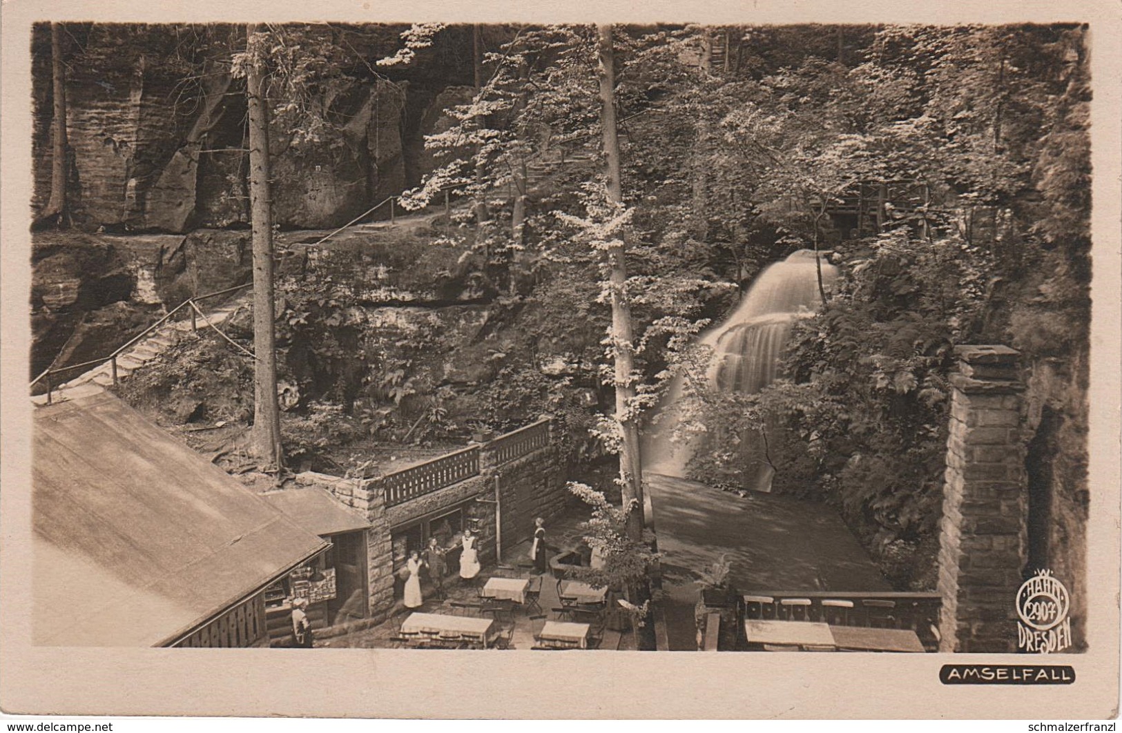 AK Walter Hahn 2907 Sächsische Schweiz Amselfall A Rathewalde Uttewalde Rathen Wehlen Pirna Königstein Schandau Dresden - Bastei (sächs. Schweiz)