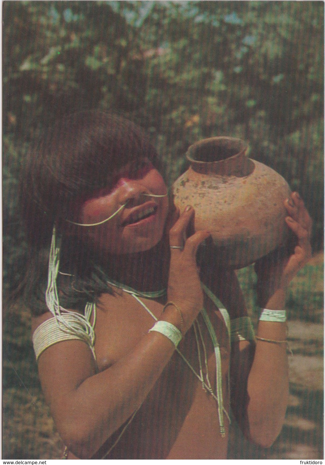 AKBR Brazil Postcard Indigenous Peoples From The Amazons With A Ceramic Pot - Manaus