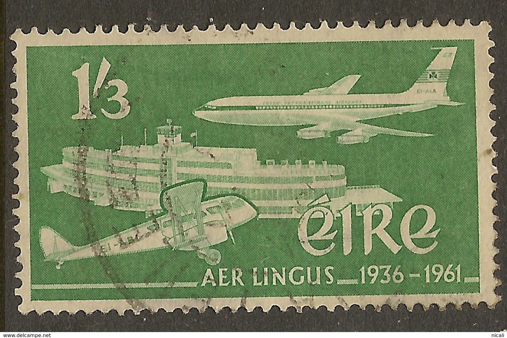IRELAND 1961 1/3 Air Lingus SG 184-5 U #XS214 - Airmail