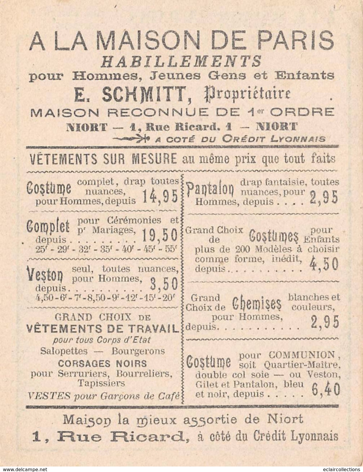 Image Chromo    11 X 8.5   Devinette . Contrebandier.  A La Maison De Paris  79  Niort   (voir Scan) - Altri & Non Classificati