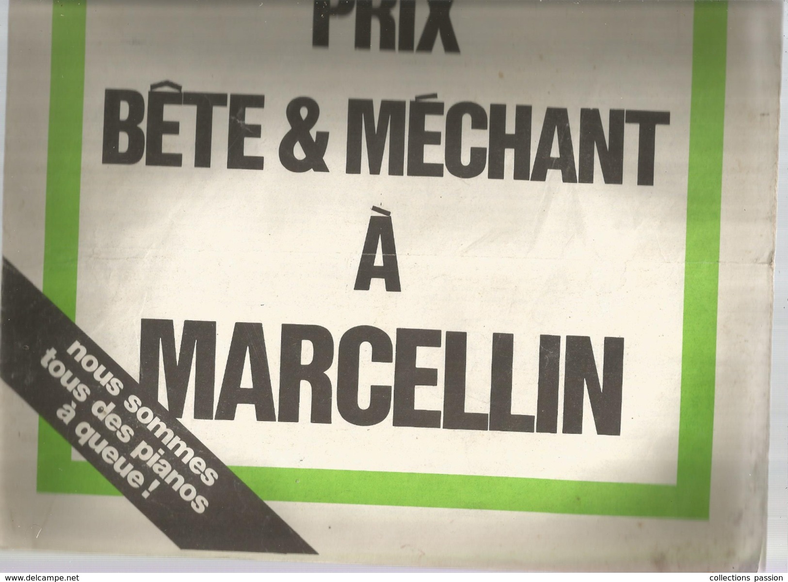 G-I-E , CHARLIE HEBDO , N° 2 , 30 Nov. 1970 , Le Prix Bête & Méchant à MARCELLIN , 2 Scan - Politik